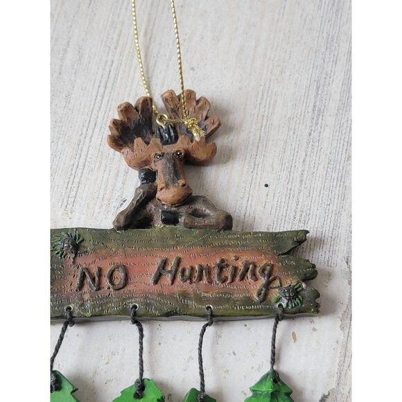 No hunting sign moose Xmas tree ornament Forest Huntsman - Picture 4 of 6